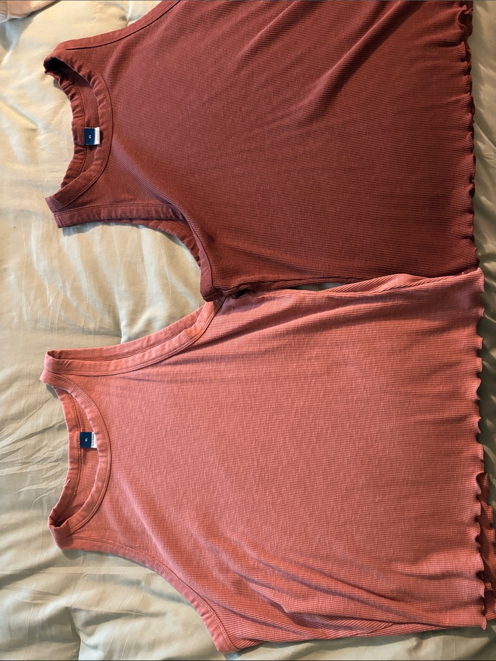 Old Navy Ribbed Tank Tops in Dusty Rose and Rust